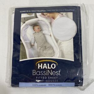 Halo Bassinest 100% Cotton Fitted Sheet for Swivel /Glide Sleeper OPEN NEW